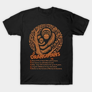 orangutans wildlife indonesia endangered species tshirt merch T-Shirt